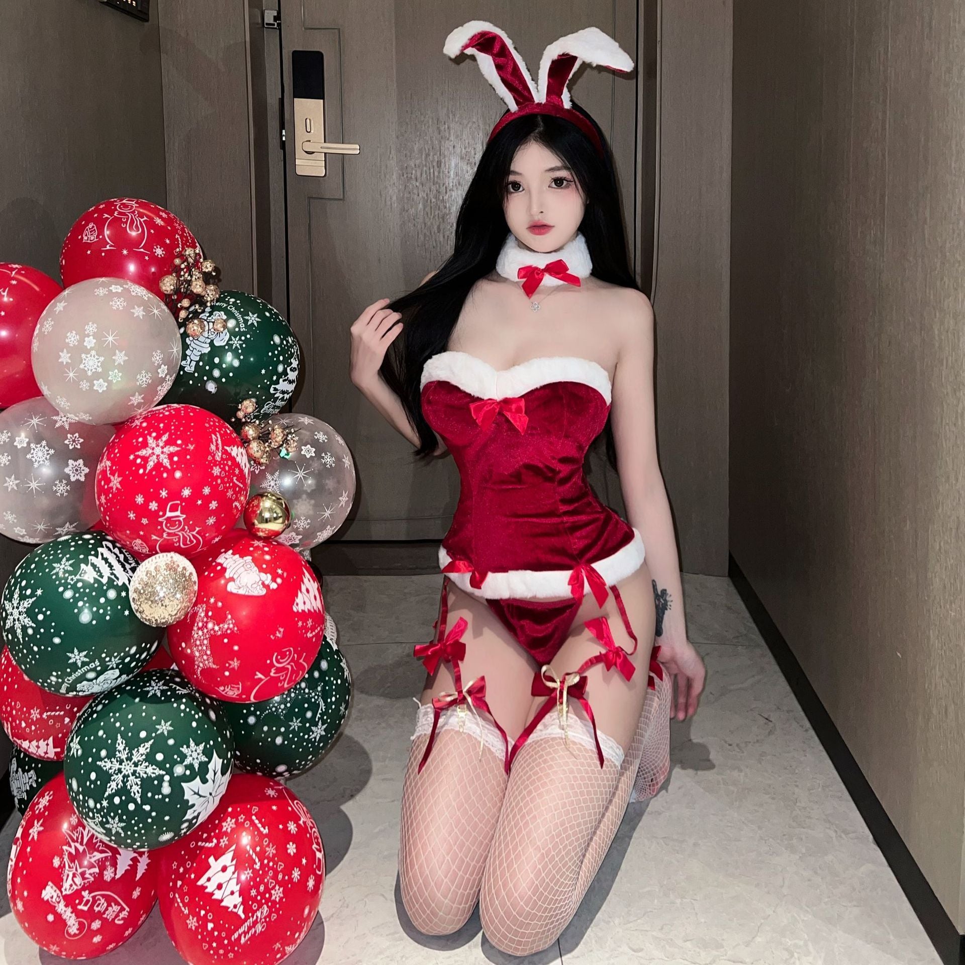 Sexy Lingerie Skirt Bunny Cosplay Uniform Bed Seductive Set